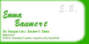 emma baumert business card
